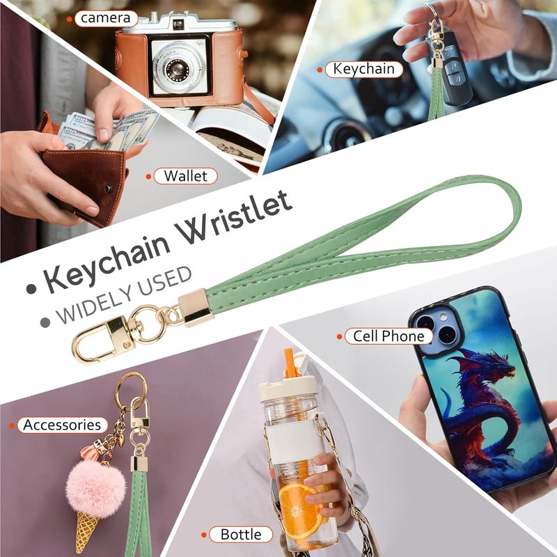 KNGITRYI Small Wristlet Wallets for Women RFID Credit Card Holder Wallet Keychain Wristlet Wallet Credit Card Wallets for Women (Mint Green) - Image 5